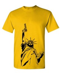 LIBERTY GUN (STATUE) – gun rights freedom – Cotton Unisex T-Shirt
