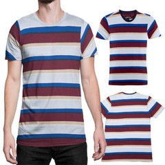 Beautiful Giant Men’s Fashion Tie Dye T-Shirt Crew Neck Sport Wear Burgundy Blue