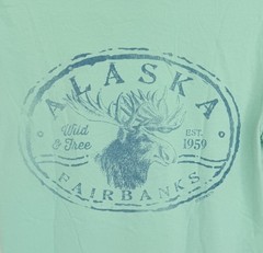 Alaska Fairbanks Moose Comfort Colors Ring Spun T Shirt Men’s size S Unisex