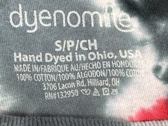 Tie Dye Spiral T Shirt Hand Dyed USA By Dyenomite Size Adult S /Youth L Gorgeous