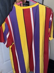 Vintage 90s Karl Kani Striped T-shirt Big Logo Multicolor Mens Size M