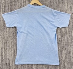 VTG 70s 80s Anti War T-shirt Mens M Fits Small Blue Single Stitch Protest 19×24