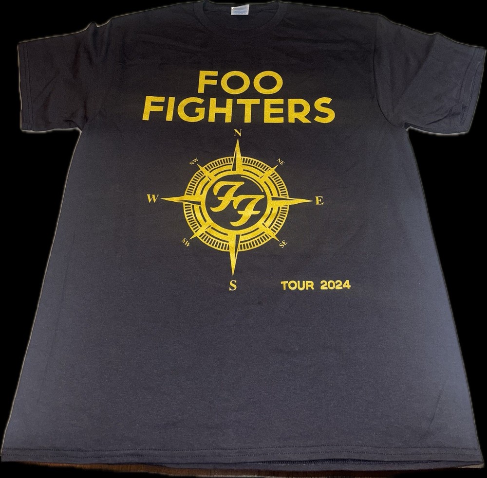 NEW NWOT Foo Fighters 2024 Everything Or Nothing At All Tour Shirt Mens L US18