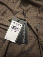 John Varvatos Luxury Shirt – Twine Brown – Raw Cut Edges – Crinkle – Vtg 2023