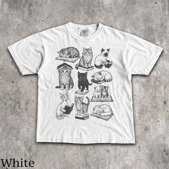 Cats Books Lover Reading Comfort Tee Men Women Unisex