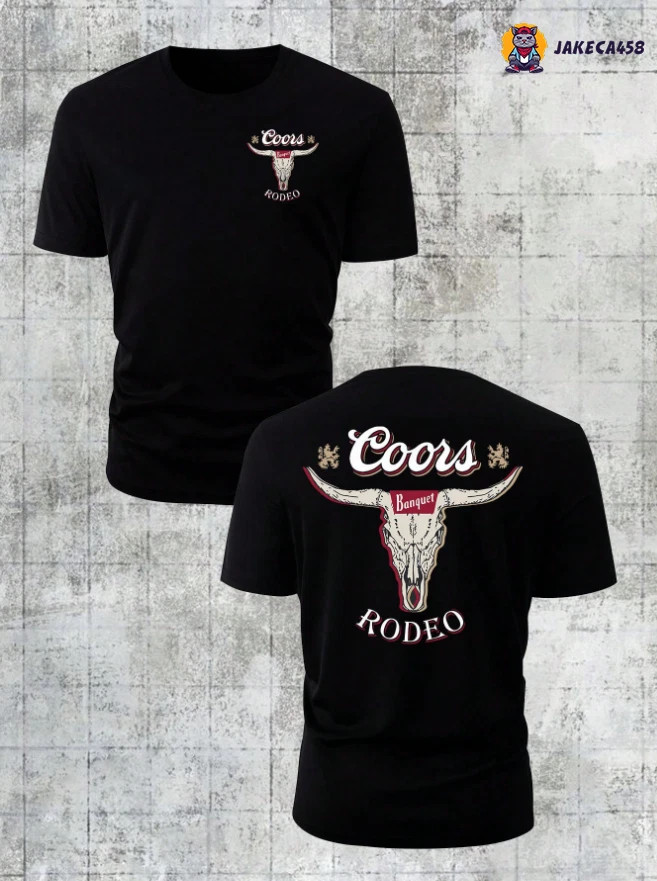 Rodeo Bull Skull Tee – Western Antler Graphic Cowboy Streetwear Shirt ON TREND