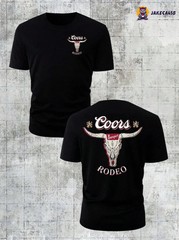 Rodeo Bull Skull Tee – Western Antler Graphic Cowboy Streetwear Shirt ON TREND