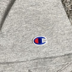 Champion Shirt Mens 2XL Grey Graphic Big Logo Short Sleeve Tee Streetwear Y2k