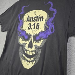 WWE WWF Wrestling Stone Cold Steve Austin Shirt Mens Large GRAY 3:16 Skull NWT B