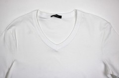 $130 Tom Ford Jersey V-Neck T-Shirt Mens M White Short Sleeve Stretch Cotton