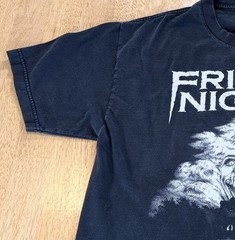 Fright Night Horror T Shirt Large Faded Black Cracked Graphic Made In Mexico