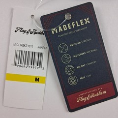 Flag & Anthem Madeflex Hooded Long Sleeve Tee Men’s Size Medium Navy Heather