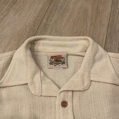 VTG 90s Indiana Jones Adventure Wear Creme / Tan Waffle Knit Cotton Made In USA