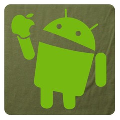 Android Eats Apple Super Soft Cotton T-Shirt FUNNY & Nerdy computer geek TSHIRT!