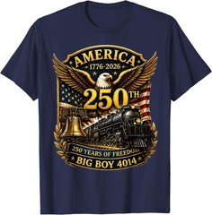 Big Boy 4014 Train USA 250th Anniversary Patriotic American T-Shirt