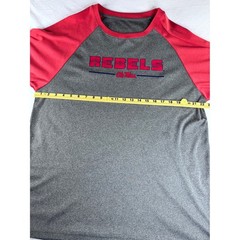 Ole Miss Rebels Performance Raglan Shirt Mens XL Grey Red Excellent NCAA Tee