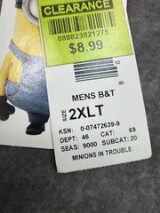 Official Despicable Me Movie Minion Shirt Cartoon Men 2XLT Cotton Licensed T NEW