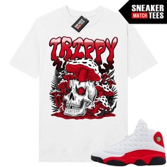 Chicago 13 Retro White Red Shirt to Match- Trippy Status – Sneaker Match Tees