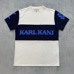 Vintage Karl Kani White Spell Out Logo T Shirt Mens XL Short Sleeve Tupac 90s