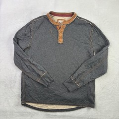Carbon 2 Cobalt Henley Grey Long Sleeve Shirt Men’s Large