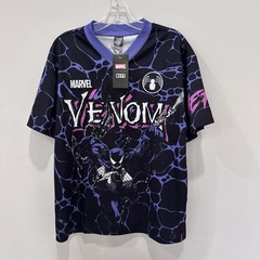 Marvel x Neff Venom Jersey Shirt Mens Medium NWT Graphic Black Purple Pink