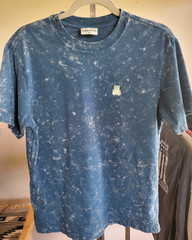 Teddy Fresh Blue Acid Wash T‑Shirt Small S Barely Worn Embroidered Bear