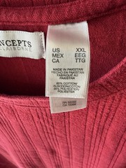 Claiborne Concepts – Men’s XXL Red Short Sleeve Shirt