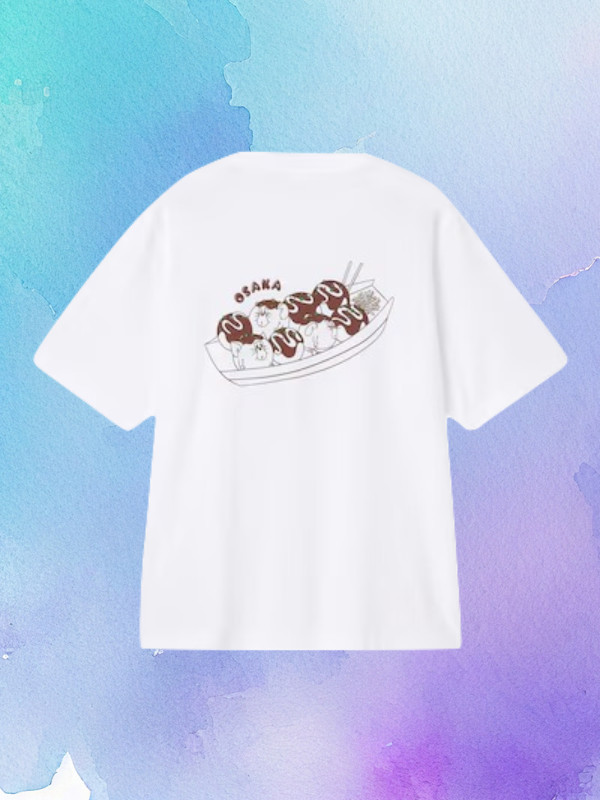 Limited GU OMIYAGE Tom & Jerry Takoyaki Tee – Osaka 15th Anniversary White