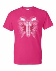 T-Shirt – WINGED GUNS ROSES – HUMOR / NOVELTY Adult DryBlend®