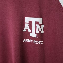 Army ROTC Shirt Mens Large Maroon Texas AandM Sport Tek Athletic Fit Polyester