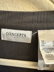 Concepts by Claiborne Men’s Ribbed Gray T Shirt Large