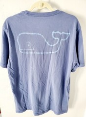 Vineyard Vines Blue Tshirt Big Whale With Pocket Double Sided Mens Size Medium