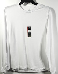 Men’s T-Shirt Size Medium White Long Sleeve Athletic Works Moisture Wicking