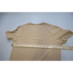 BYLT Drop Cut Lux T-Shirt Mens Medium Tan Perforated Short Sleeve Excellent