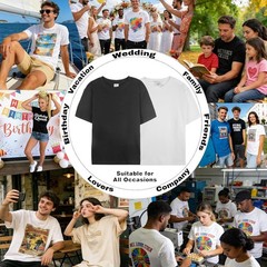 Personalized Custom T-Shirt Double Sided Print Your Design Text Logo Photo Gift