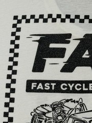 FASTHOUSE – Men’s Short Sleeve – L – LARGE – WHITE – FAST HOUSE F/H Fast Cycles