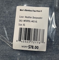 Free Fly Men’s Bamboo Flex Polo || T Shirt (MFXPOL-443-XL) Size XL Color Blue