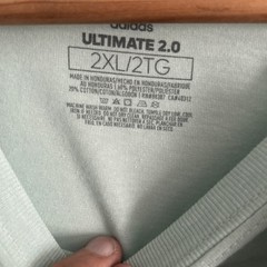 ADIDAS ULTIMATE 2.0 T SHIRT 2XL MENS LIGHT GREEN WORKOUT BREATHABLE BLEND NEW