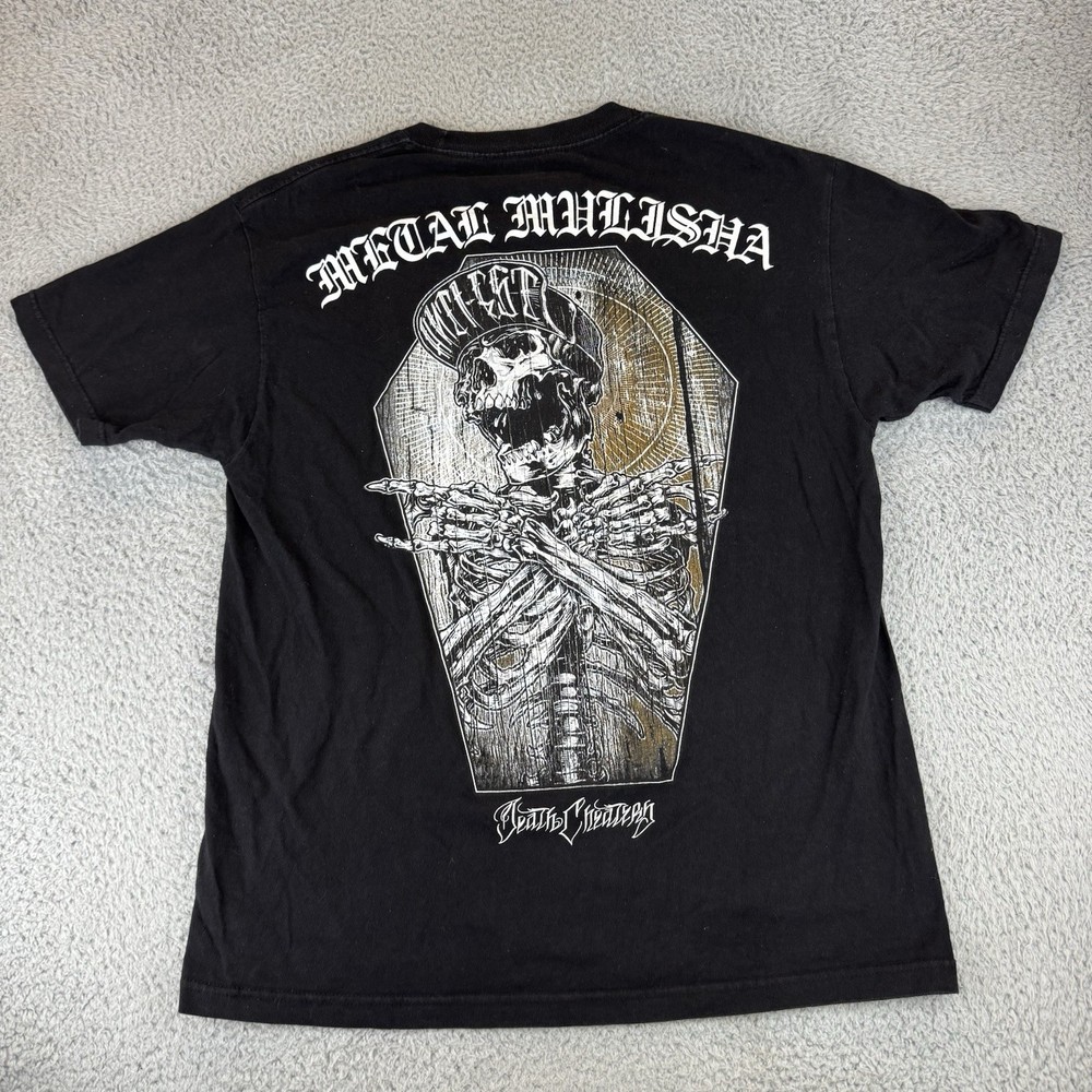 Metal Mulisha Death Cheater Skeleton Shirt Men’s Large Black Y2k Motocross