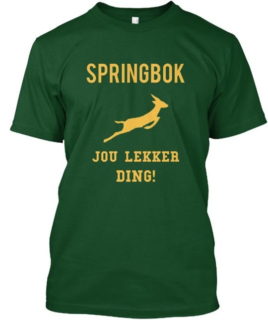 Proud Supporter Springbok T-Shirt Made in the USA Size S to 5XL