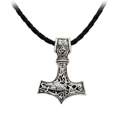 Men’s Stainless Steel Chain Viking Norse Thor’s Hammer Necklace Mjolnir Penda…