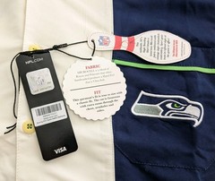 NFL Team Apparel Mens Seahawk Seattle Button-Up Bowling Shirt Size 3XL Authentic