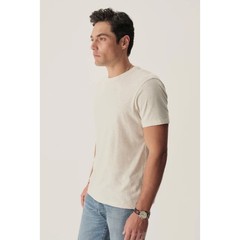 Buck Mason Soft Pima Cotton Classic T-Shirt in Heathered Oat Size Large