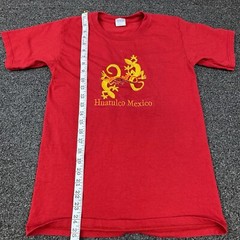 Vintage Huatulco Mexico Tshirt Yazbek Aztec Mexican Short Sleeve Mens Small Red