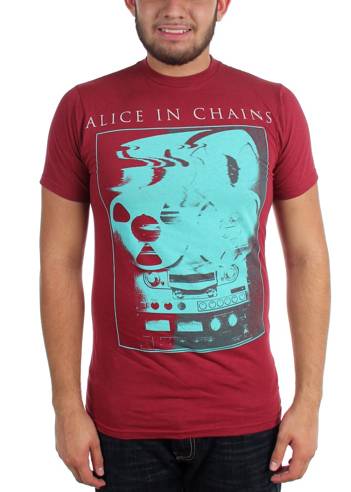 New: ALICE IN CHAINS – Reel to Reel Burgandy Tshirt