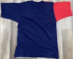 Vintage Mani Hile Color Block T Shirt Mens S Red White Blue Graphic Tee Texas