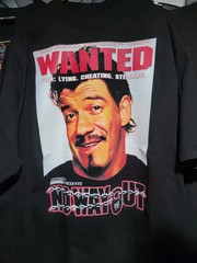 WANTED NO WAY OUT EDDIE GUERRERO ON SHAKA HEAVYWEIGHT GARMET DYED T SHIRT