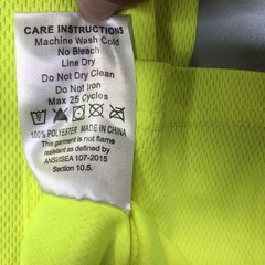 GSS Safety Shirt Mens Large Yellow Hi Vis Reflective Pocket Workwear Tee Top