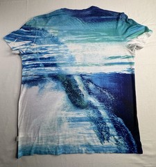 Calvin Klein Men’s Graphic Logo Crew Neck Short Sleeve T-Shirt Blue/White L