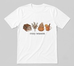 Cozy Season Books Pumpkin Spice And Coffee Unisex White T-shirt
